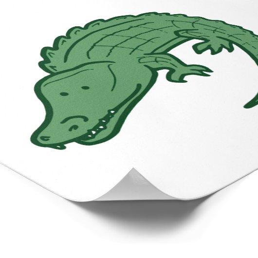 Poster Alligator de la Jungle Petit Format (Coin)