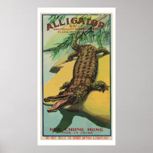 Poster Alligator (pétard chinois vintage)