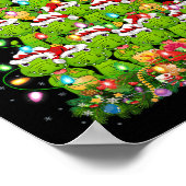 Poster Alligator Xmas Tree Lighting Père Noël Alligator C (Coin)