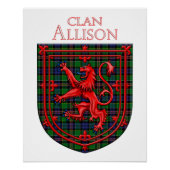 Poster Allison Tartan Scottish Plaid Lion Rampant (Devant)