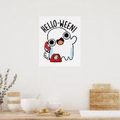 Poster Allo-ween Funny Ghost Pun (Cuisine)