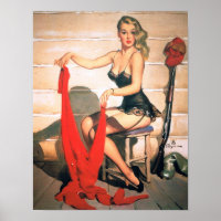 Allons à la chasse - Vintage Pin-up Art