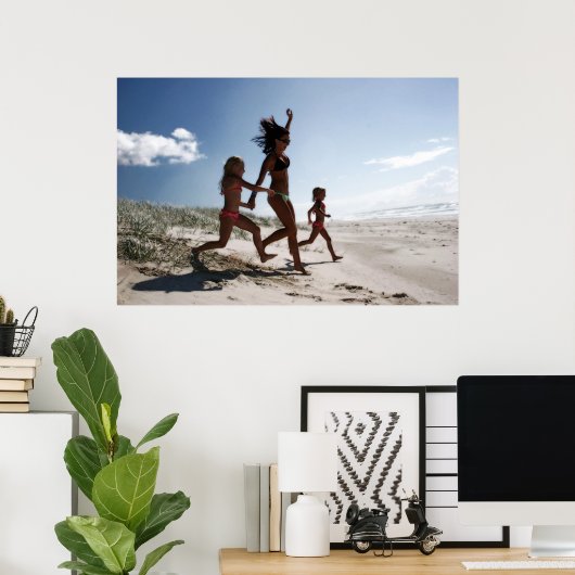 Poster allons à la plage (Bureau à domicile)