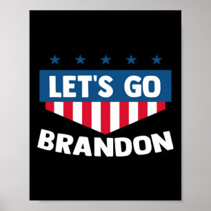 Poster Allons Brandon Tee Funny Sarcastique tendance Let 