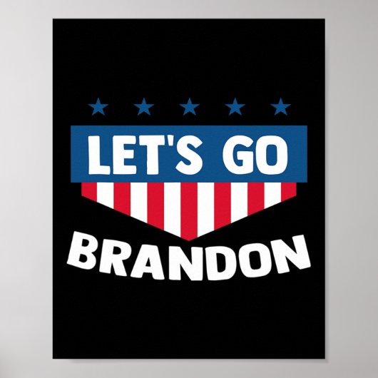 Poster Allons Brandon Tee Funny Sarcastique tendance Let  (Devant)
