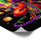 Poster Allons chercher Cray Dabbing Crawfish Mardi Gras H (Coin)