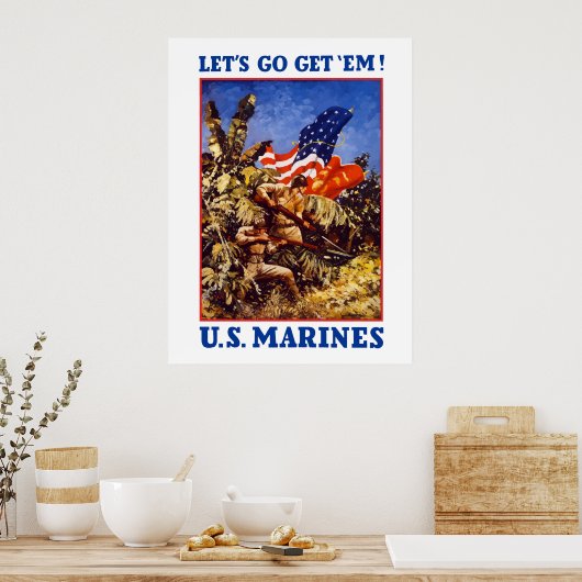 Poster Allons chercher Em ! Marines (Cuisine)