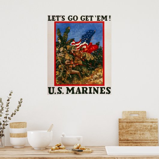 Poster Allons chercher Em - U.S. Marines (Cuisine)