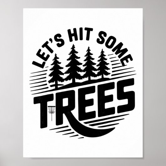 Poster Allons Frapper Quelques Arbres Disc Golf Nature Fr (Devant)