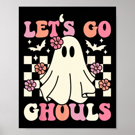 Poster Allons Gouls Halloween Ghost Costume Retro Groo (Devant)