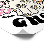 Poster Allons Gouls Halloween Ghost Floral Mer Éffrayante (Coin)