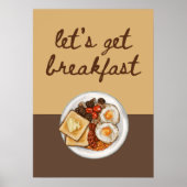Poster Allons prendre le petit-déjeuner (Devant)