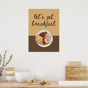 Poster Allons prendre le petit-déjeuner