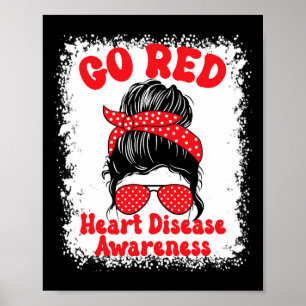 Poster Allons Rouge Sensibilisation aux maladies cardiaqu