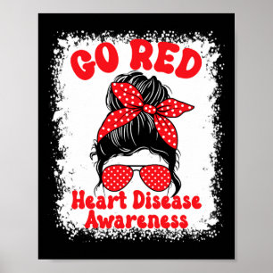 Poster Allons Rouge Sensibilisation aux Maladies Cardiaqu