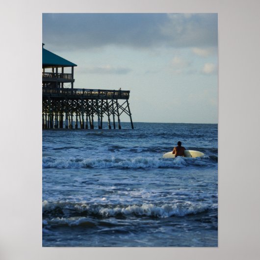 Poster Allons surfer (Devant)