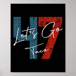 Poster Allons Taco 8647 Drapeau Us 86 47 Hommes Femmes 6