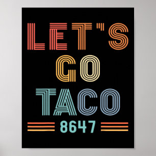 Poster Allons Taco 8647 Drapeau US 86 47 Hommes Femmes 7