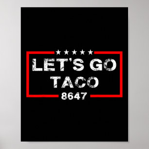 Poster Allons Taco 8647 Drapeau US 86 47 Hommes Femmes 9