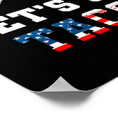 Poster Allons Taco Funny 2025 Rouge Blanc Et Bleu Sungle (Coin)