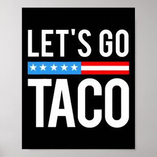 Poster Allons Taco Recule Toujours Drôle Pour Hommes Femm