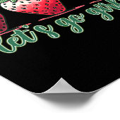 Poster Allons-y les filles Fête de Bachelorette Fraises F (Coin)