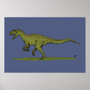 Poster Allosaurus de Dinosaure Jurassique