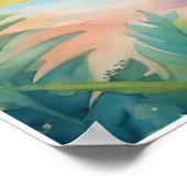 Poster Allosaurus Watercolor Nursery Art (Coin)