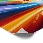 Poster Allumage du ciel d'incendie d'explosion de l'Unive (Coin)