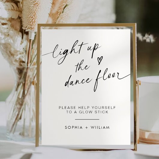 Poster Allumez le plancher de danse | Signe de bâtonnet