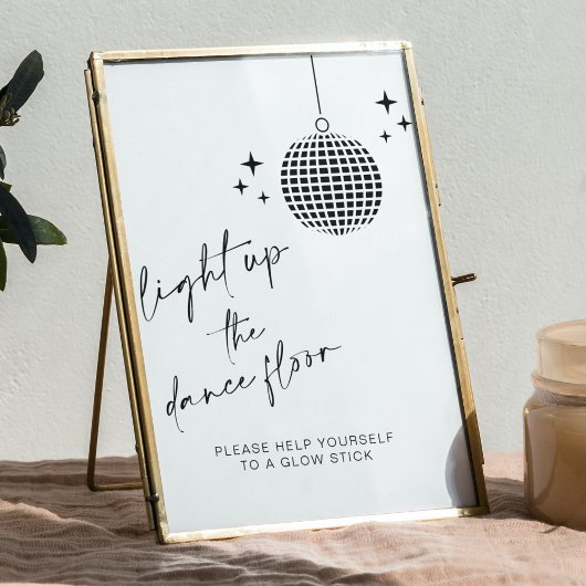 Poster Allumez le plancher de danse | Signe de bâtonnet