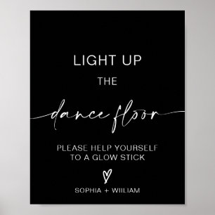 Poster Allumez le plancher de danse Signe de bâtonnet