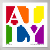 Poster ALLY Pop (blanc) (Devant)