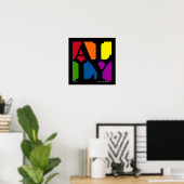 Poster ALLY Pop (Noir) (Bureau à domicile)