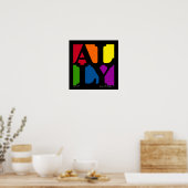 Poster ALLY Pop (Noir) (Cuisine)