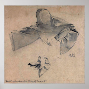 Poster Alma-Tadema - Études Sur Les Vêtements D'Une Fleei