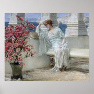 Poster Alma Tadema   Her eyes are with her thoughts ?