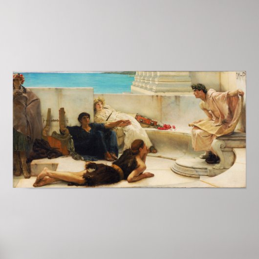 Poster Alma-Tadema - Lecture d'Homère (Devant)