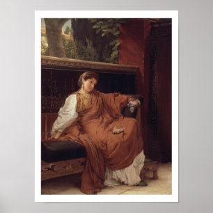 Poster Alma-Tadema   Lesbia pleut sur un moineau