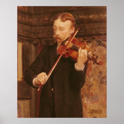 Poster Alma Tadema | Maurice Sons playing the Violin (Devant)