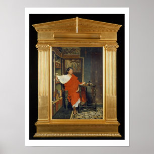 Poster Alma-Tadema   Un Scribe Romain Écrivant Des Dispat