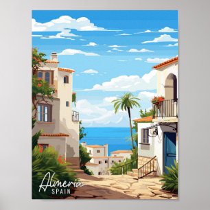 Poster Almeria Espagne Illustration de voyage artisanale
