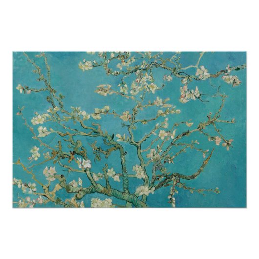Poster Almond Blossom, Oil Painting, Vincent Van Gogh (Devant)