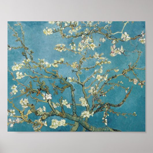 Poster Almond Blossom par Vincent Van Gogh (Devant)