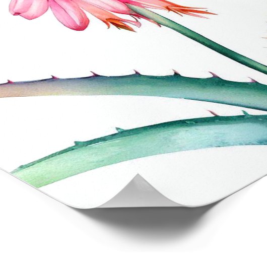 Poster Aloé en fleurs (Coin)