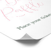 Poster Aloha Baby Baby shower Tropical Déchets Raffle (Coin)