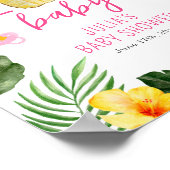 Poster Aloha Baby Pineappy & Pacifiers Baby shower Luau (Coin)