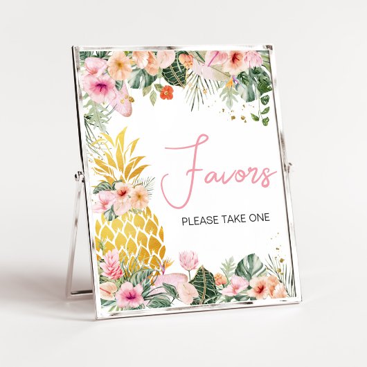 Poster Aloha Baby shower ananas Faveurs