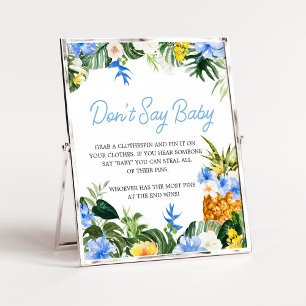 Poster Aloha Baby Shower Fête de Naissance au thème Anana