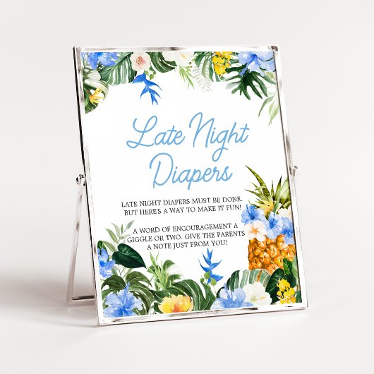 Poster Aloha Baby Shower Fille Pineapple Panneau de Couch